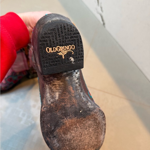 Old Gringo Pink and Brown Floral Ankle Boots - Picture 11 of 11